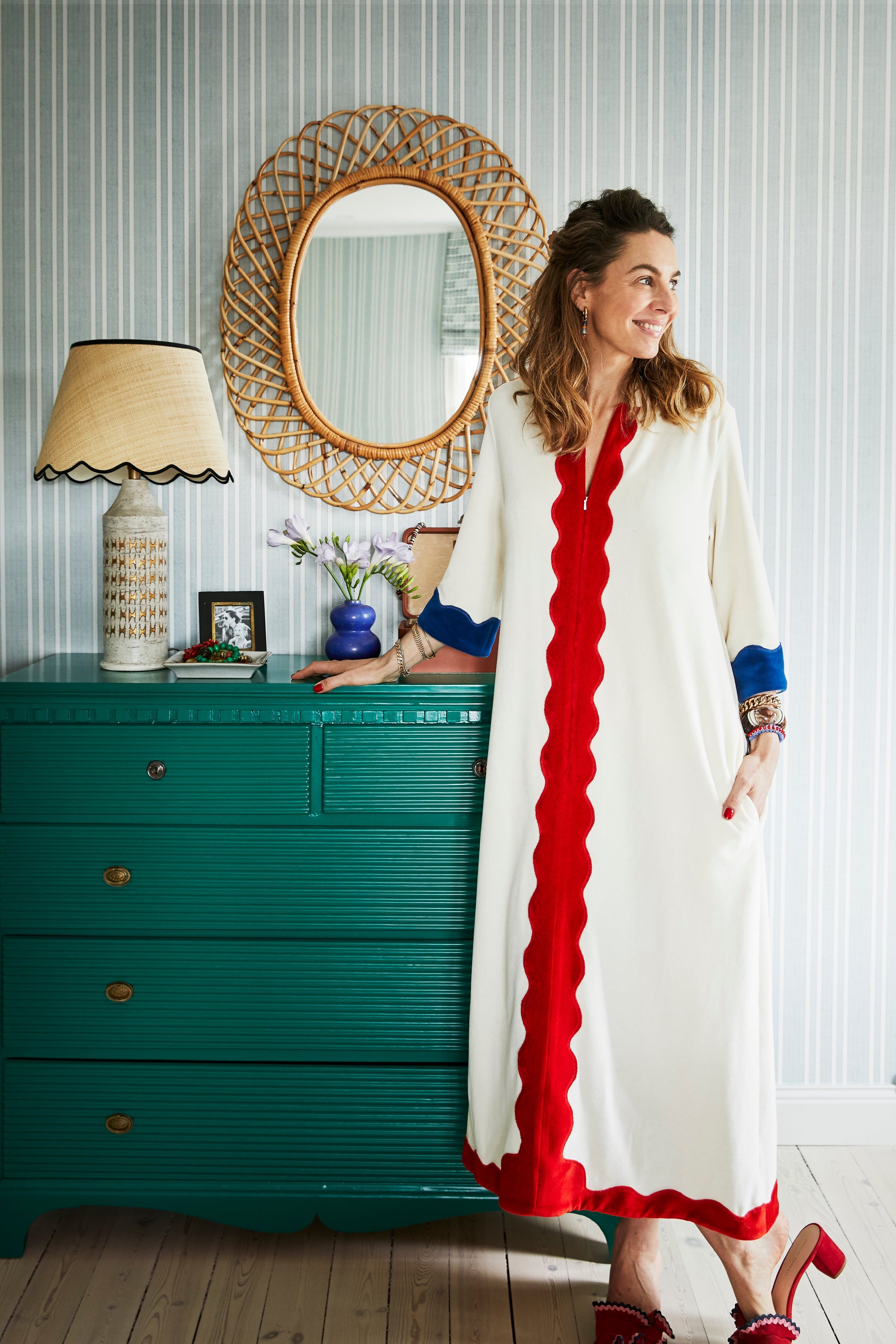 Cathy Kaftan Long - Off White