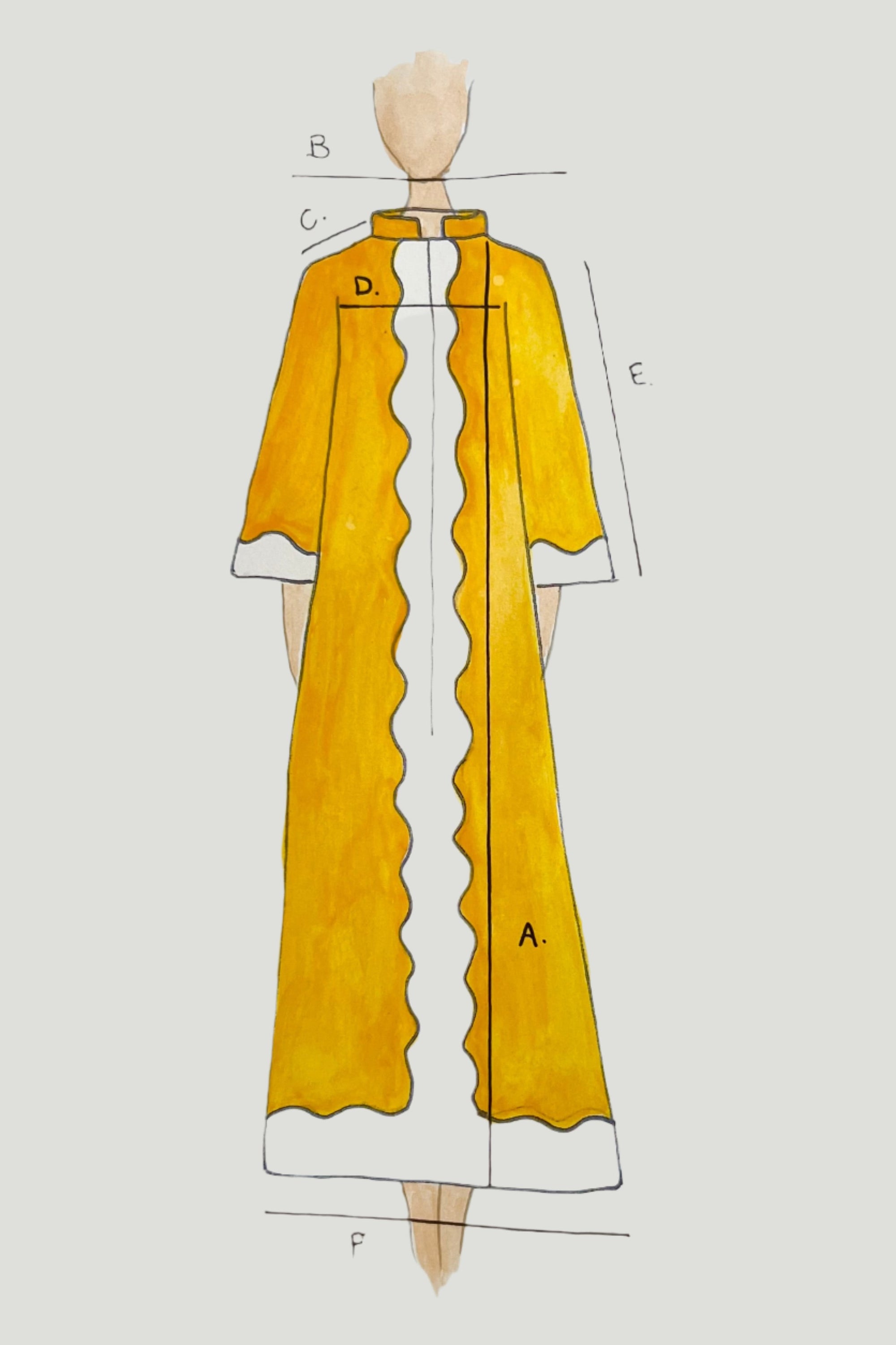 Marzia Kaftan Long - Sunflower Yellow